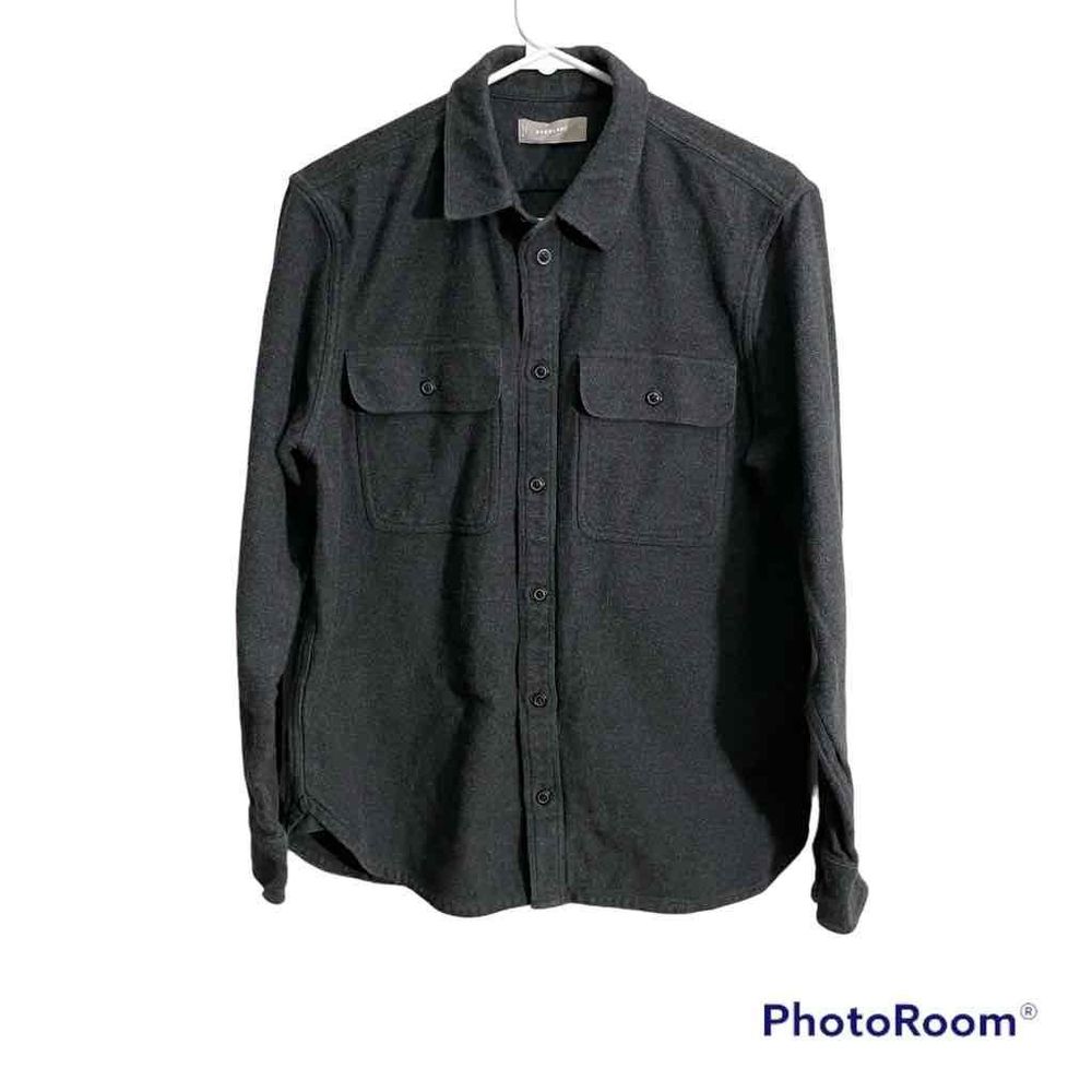 Everlane Mens Heavyweight Overshirt - Charcoal Gray